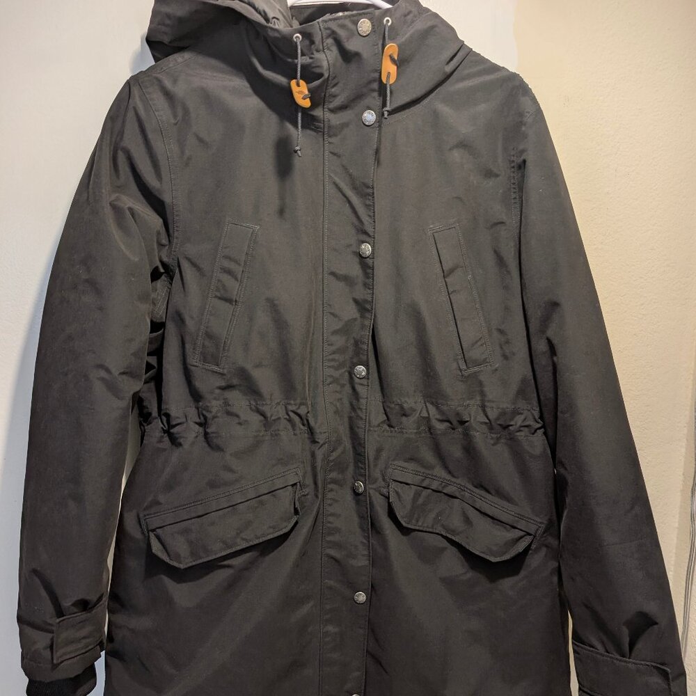 Black XL Women's snow down parka
